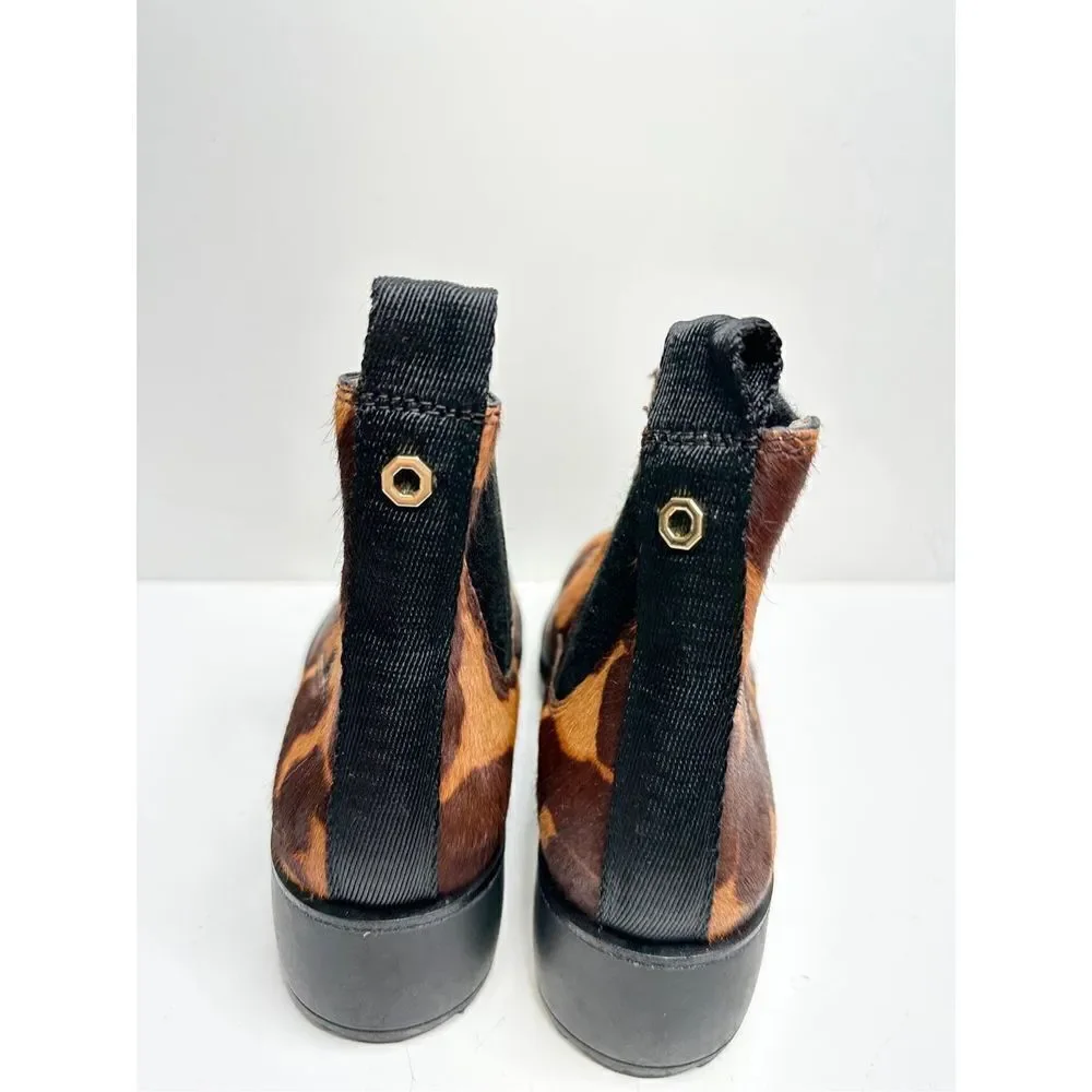 Louise et Cie Zareb Genuine Calf Hair‎ Womens 5.5 Platform Bootie Cognac Boots